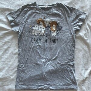 Crazy cat lady gray shirt